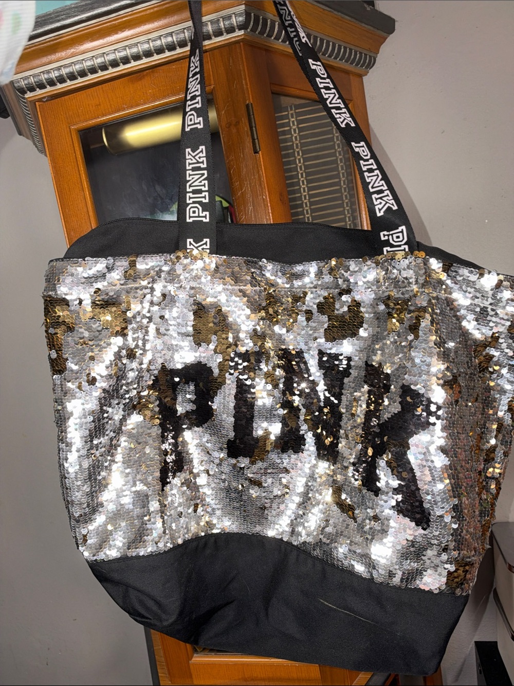 Victoria Secret Pink Sequin Tote